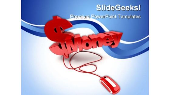 Online Money PowerPoint Background And Template 1210