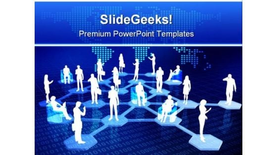 Online Network Community Global PowerPoint Templates And PowerPoint Backgrounds 0711