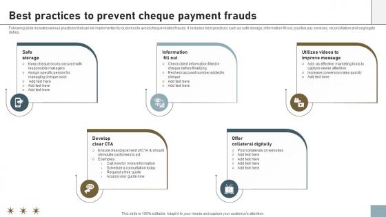 Online Payment Techniques Best Practices To Prevent Cheque Payment Frauds Online Payment Techniques Best Practices To Prevent Cheque Payment Frauds