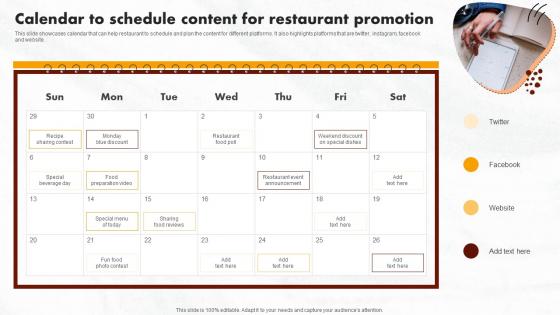 Online Promotional Activities Calendar To Schedule Topics Pdf