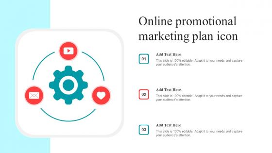 Online Promotional Marketing Plan Icon Structure Pdf