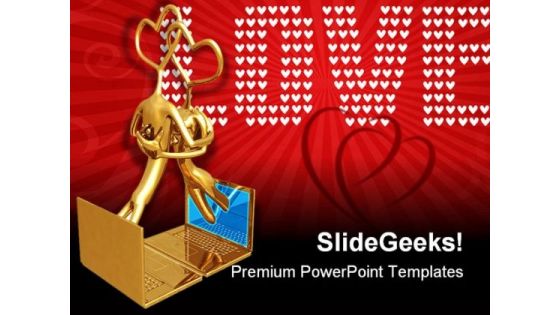 Online Romance Technology PowerPoint Themes And PowerPoint Slides 0411