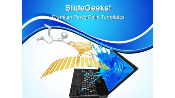 Online Shopping Internet PowerPoint Templates And PowerPoint Backgrounds 0711