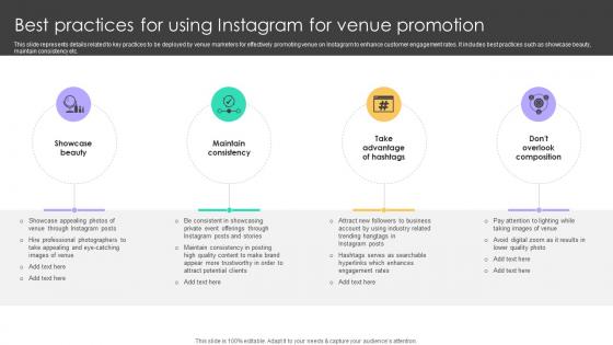 Online Venue Advertising Plan Best Practices For Using Instagram For Venue Promotion Strategy SS V Online Venue Advertising Plan Best Practices For Using Instagram For Venue Promotion Strategy SS V