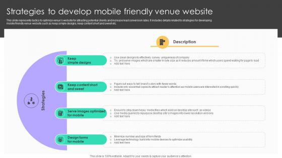 Online Venue Advertising Plan Strategies To Develop Mobile Friendly Venue Website Strategy SS V Online Venue Advertising Plan Strategies To Develop Mobile Friendly Venue Website Strategy SS V