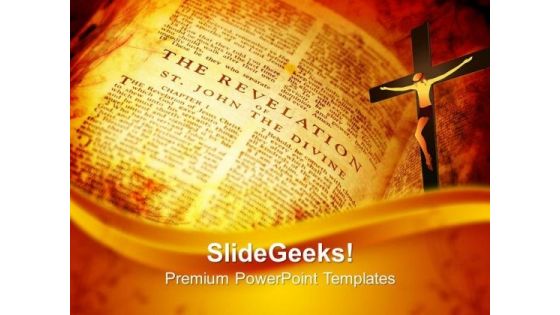 Open Bible Showing Revelation Religion PowerPoint Templates And PowerPoint Themes 0712