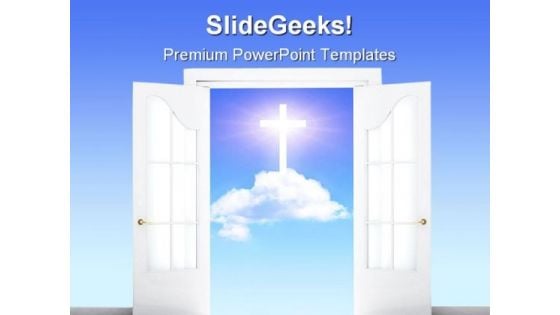 Open Door Religion PowerPoint Templates And PowerPoint Backgrounds 0511