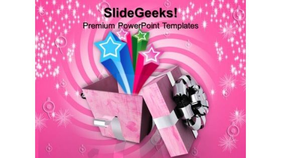 Open Gift Box Symbol PowerPoint Templates And PowerPoint Themes 1012