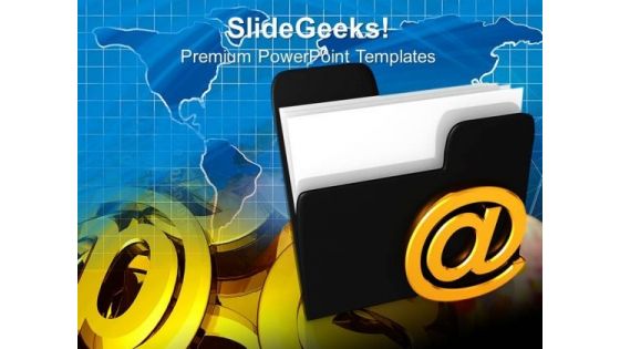 Open Mail Folder Internet PowerPoint Templates And PowerPoint Themes 0812