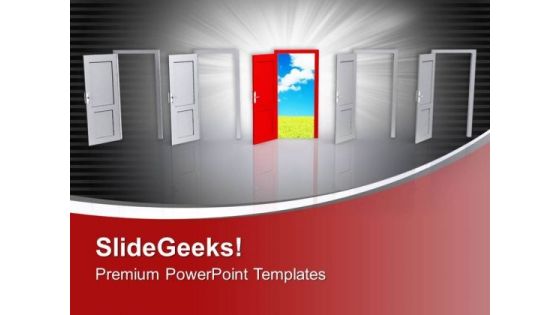 Open The Door For Freedom PowerPoint Templates Ppt Backgrounds For Slides 0413