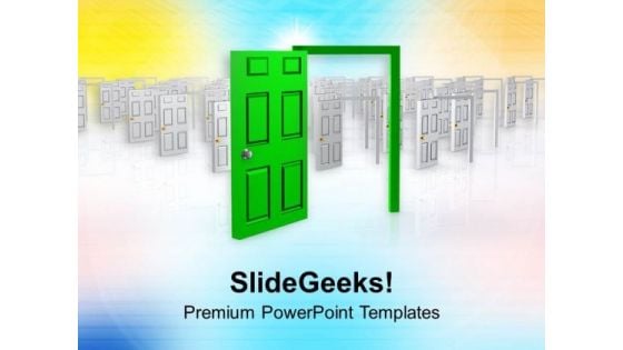 Open The Door Of Opportunity PowerPoint Templates Ppt Backgrounds For Slides 0613