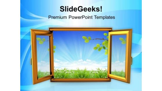 Open The Window Of Opportunity PowerPoint Templates Ppt Backgrounds For Slides 0613