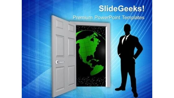 Opened Door To World Of Opportunities PowerPoint Templates Ppt Backgrounds For Slides 0613