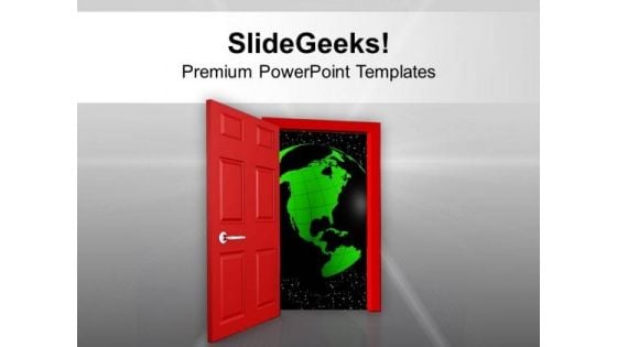 Opened Door To World Of Opportunities PowerPoint Templates Ppt Backgrounds For Slides 0713