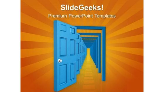 Opened Doors For Success Business Development PowerPoint Templates Ppt Backgrounds For Slides 0513 Opened Doors For Success Business Development PowerPoint Templates Ppt Backgrounds For Slides 0513