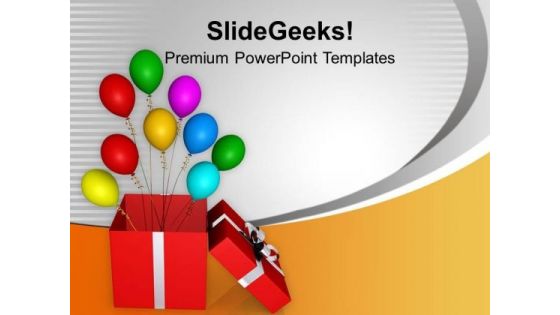 Opened Red Box Balloons Slide Layout PowerPoint Templates Ppt Backgrounds For Slides 0113