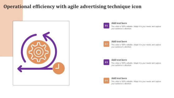 Operational Efficiency With Agile Advertising Technique Icon Pictures Pdf