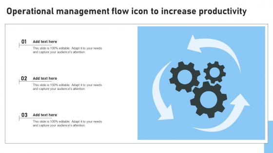 Operational Management Flow Icon To Increase Productivity Ideas Pdf