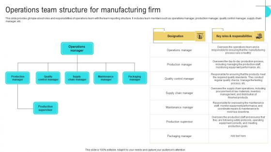 Operations Team Structure Business Performance Optimization New Operations Strategy Ideas Pdf