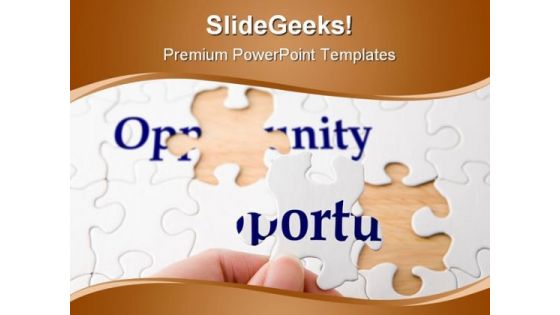 Opportunity Puzzles Business PowerPoint Template 1110