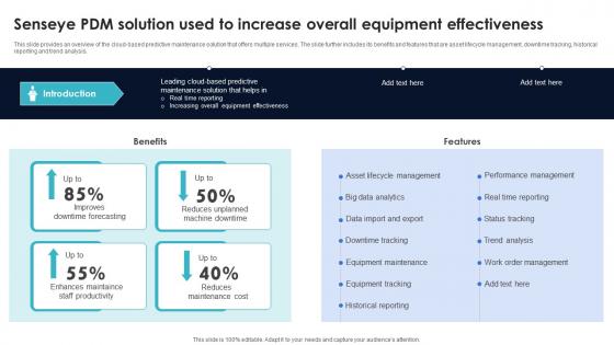 Optimization Of IoT Remote Monitoring Senseye Pdm Solution Used To Increase Overall Equipment IoT SS V