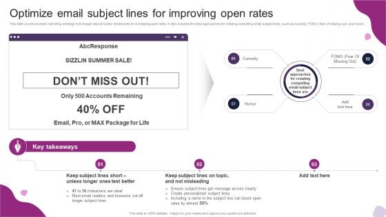 Optimize Email Subject Lines For Improving Open Rates Powerful Marketing Techniques Strategy SS V Optimize Email Subject Lines For Improving Open Rates Powerful Marketing Techniques Strategy SS V