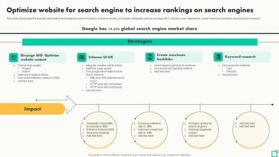 Optimize Website For Search Engine To Increase Innovative Tactics For Revving Up Strategy SS