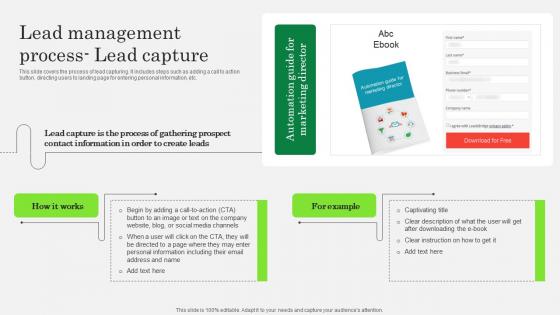 Optimizing Client Lead Handling Lead Management Process Lead Capture Background Pdf