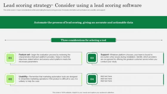 Optimizing Client Lead Handling Lead Scoring Strategy Consider Using A Lead Portrait Pdf