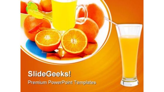 Orange Juice Food PowerPoint Themes And PowerPoint Slides 0511