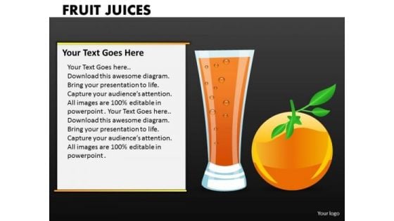 Orange Juices PowerPoint Templates And Oranges Ppt Slides