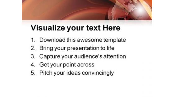 Orange Silk And Globe Background PowerPoint Templates And PowerPoint Backgrounds 0511