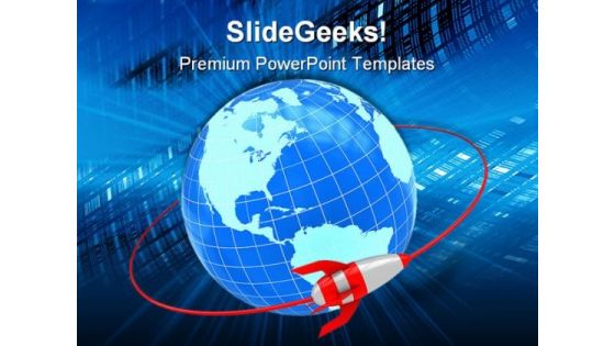 Orbit Global Network PowerPoint Templates And PowerPoint Backgrounds 0111