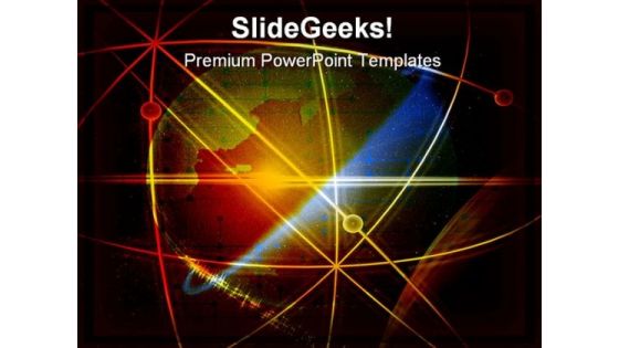 Orbit With Globe Abstract PowerPoint Themes And PowerPoint Slides 0511