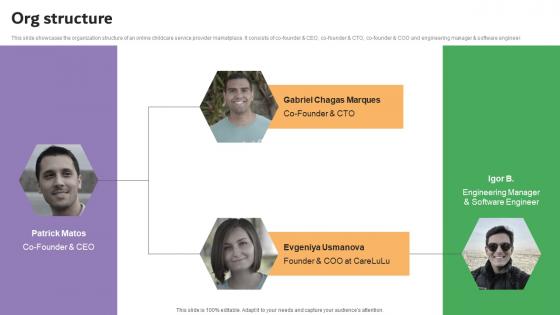 Org Structure Carelulu Shareholders Fund Raising Pitch Deck Clipart Pdf
