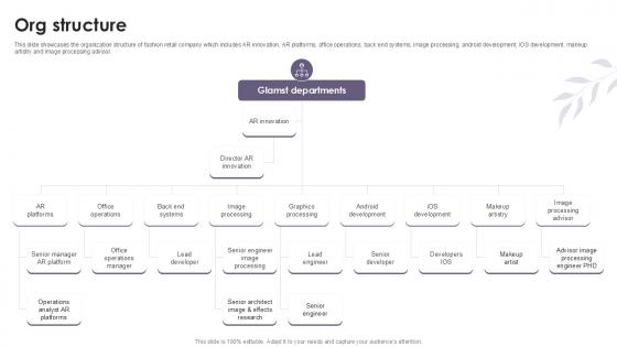 Org Structure Cosmetic Products Platform Investor Ppt Sample