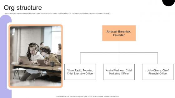 Org Structure Financial Consulting Platform Fundraising Pitch Deck Template Pdf