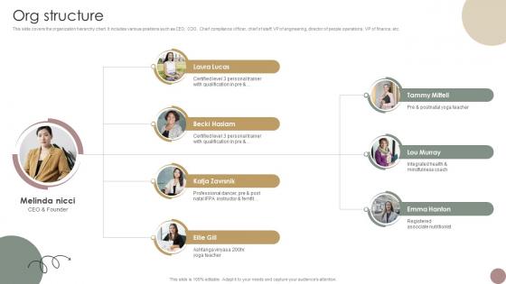 Org Structure Women Wellness Coaching Platform Pitch Deck Org Structure Women Wellness Coaching Platform Pitch Deck