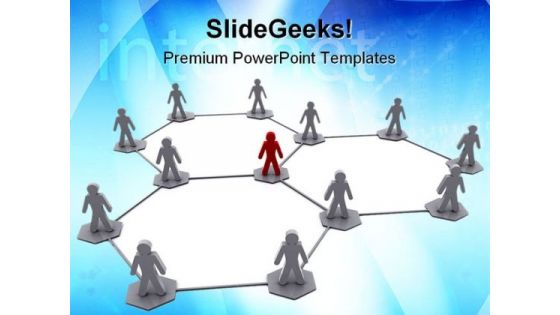 Organisation Network Leadership PowerPoint Themes And PowerPoint Slides 0711