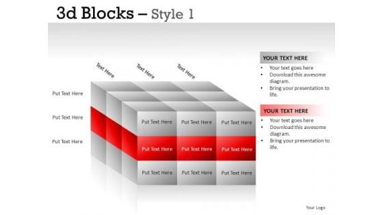 Organization 3d Blocks 1 PowerPoint Slides And Ppt Diagram Templates