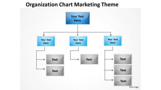 Organization Chart Marketing Theme Ppt Linear Flow Rate PowerPoint Slides