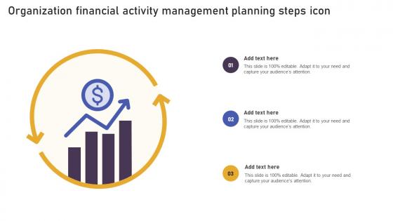 Organization Financial Activity Management Planning Steps Icon Infographics Pdf