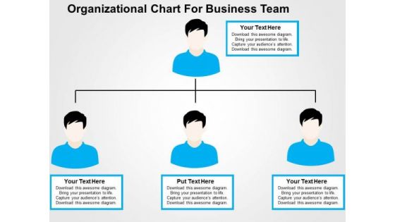 Organizational Chart For Business Team PowerPoint Template