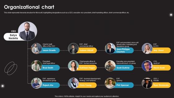 Organizational Chart Information Technology Services Provider Company Profile CP SS V