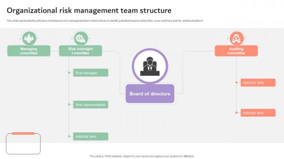 Organizational Risk Management Team Structure Company Risk Monitoring And Mitigation DTE SS V