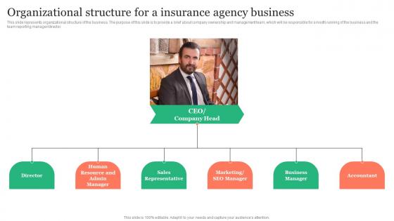 Organizational Structure For A Insurance Agency Insurance Business Plan Graphics Pdf