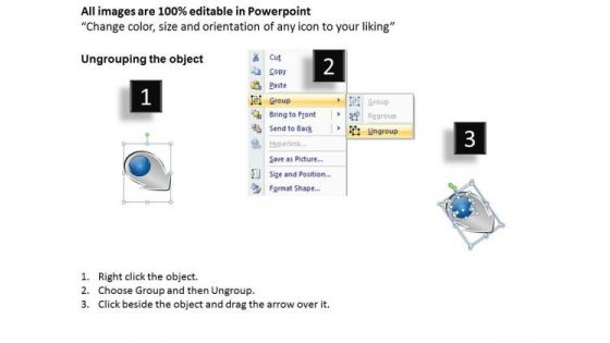 Orientated Circle Arrow Process Free Circuit Design PowerPoint Slides