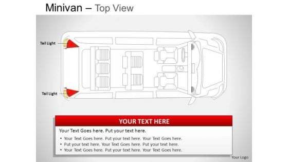 Original Green Minivan Top View PowerPoint Slides And Ppt Diagram Templates