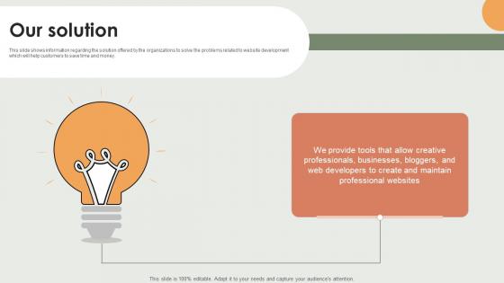Our Solution E Commerce Solutions Offering Company Fundraising Pitch Deck Our Solution E Commerce Solutions Offering Company Fundraising Pitch Deck