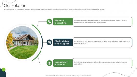 Our Solution Land And Property Marketplace Pitch Deck PPT Slide Our Solution Land And Property Marketplace Pitch Deck PPT Slide